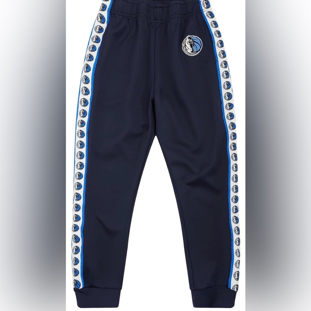 FOCO NBA Mens NBA Team Color Stripe Logo Track Suit Pants Dallas Mavericks L NWT